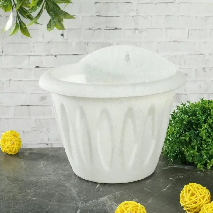 Кашпо настенное для цветов &laquo;Фелиция&raquo;, 1 л, d=16 см, мраморное