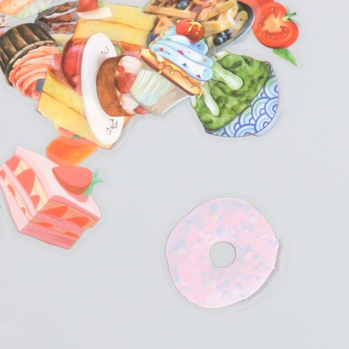 Наклейки для творчества Наклейки для творчества "Легкий десерт" ПВС набор 50 шт 3х2 см