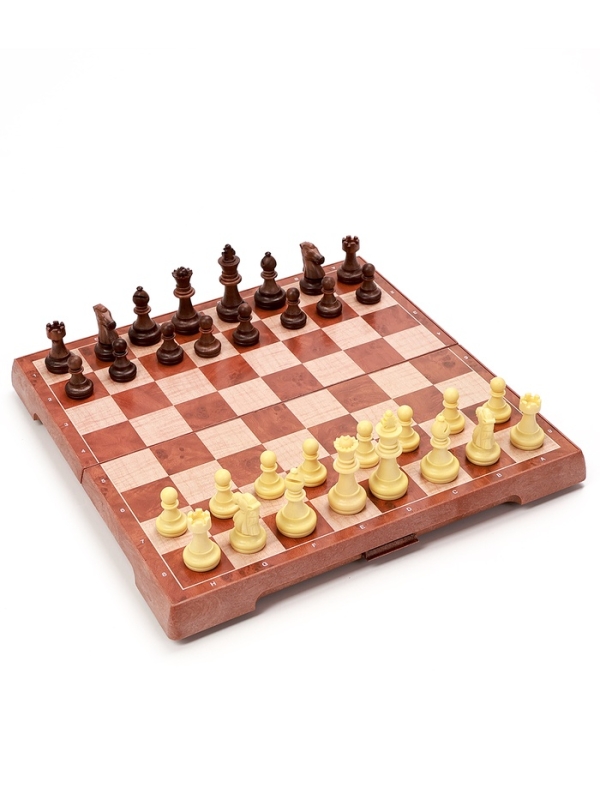 Шахматы магнитные 24 х 24 см, король h-4.9 см, пешка h-2.4 см Шахматы магнитные 24 х 24 см, король h-4.9 см, пешка h-2.4 см