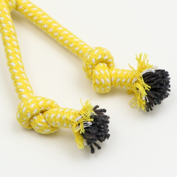 Игрушка канатная Игрушка канатная "Человечек", до 30 см, 65 г, жёлтая/белая