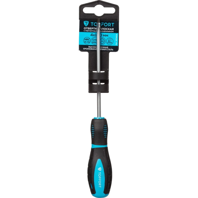 Отвертка шлицевая SL 4x100 Topfort (546004)