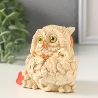 Фигурка гипс &laquo;Сова детский врач&raquo;, 8&times;9&times;7 см, слоновая кость