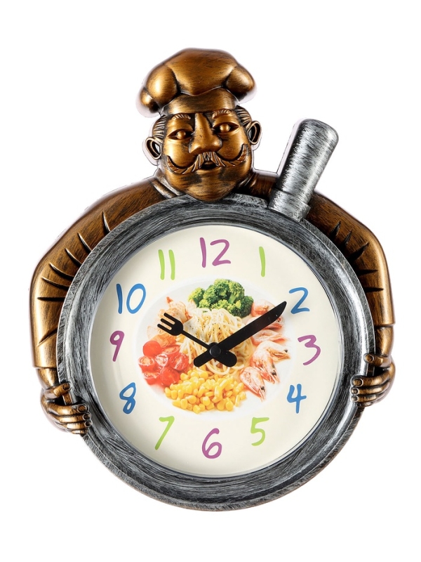 Часы настенные интерьерные, для кухни «Шеф», плавный ход, 29.5×23 см, d-16.5 см Часы настенные интерьерные, для кухни «Шеф», плавный ход, 29.5×23 см, d-16.5 см