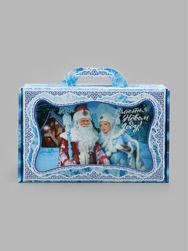 Подарочная коробка новогодняя &laquo;Зимние узоры&raquo; 260&times;350&times;100, для сладких подарков