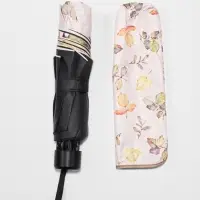 Зонт механический &laquo;Листопад&raquo;, эпонж, 4 сложения, 8 спиц, R=48/56 см, d=96 см, МИКС