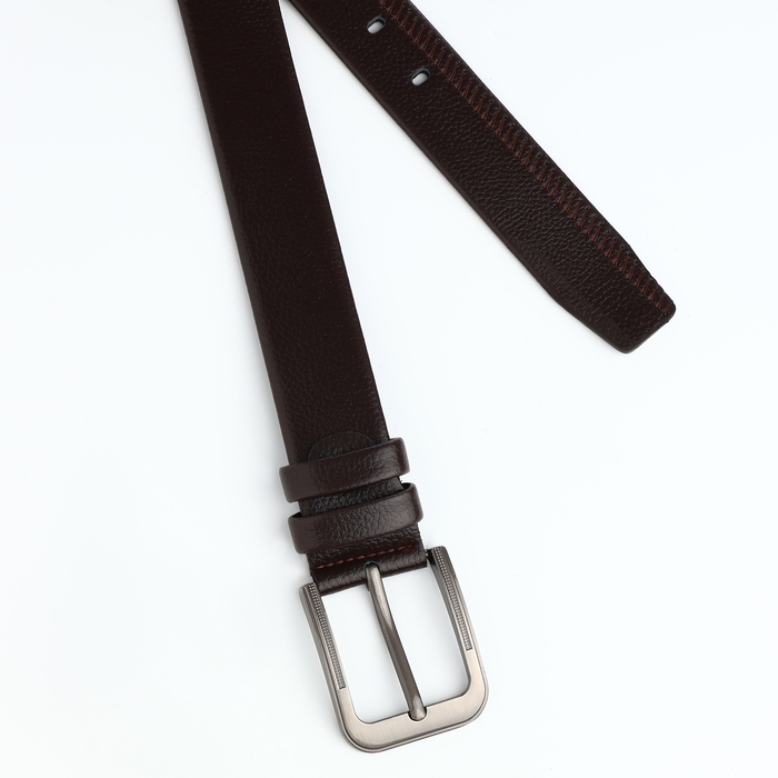 Ремень мужской, ширина 4 см, винт, пряжка металл, цвет коричневый Ремень мужской, ширина 4 см, винт, пряжка металл, цвет коричневый