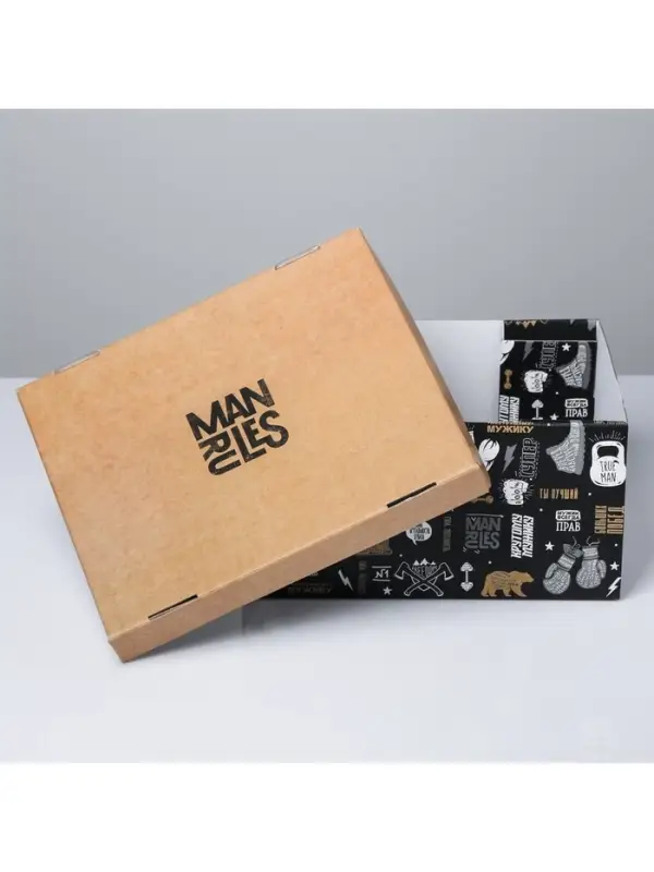 Коробка подарочная складная, упаковка, &laquo;Брутальность&raquo;, 31&times;25.5&times;16 см