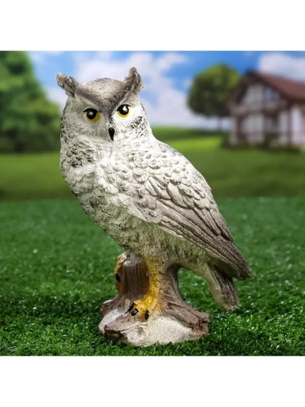 Садовая фигура из гипса &laquo;Сова полярная&raquo;, 17&times;11&times;8 см
