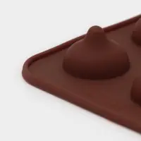 Форма для конфет и шоколада Доляна &laquo;Трюфель&raquo;, силикон, 20.5&times;10.5 см, 15 ячеек (d=2.2 см), коричневая