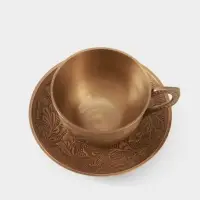 Чайная пара &laquo;Антик&raquo;, 12&times;11.5&times;6 см, латунь