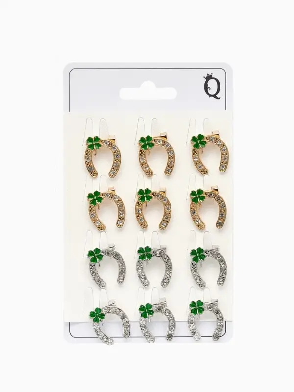 Брошь &laquo;Подкова с клевером - на удачу&raquo;, МИКС