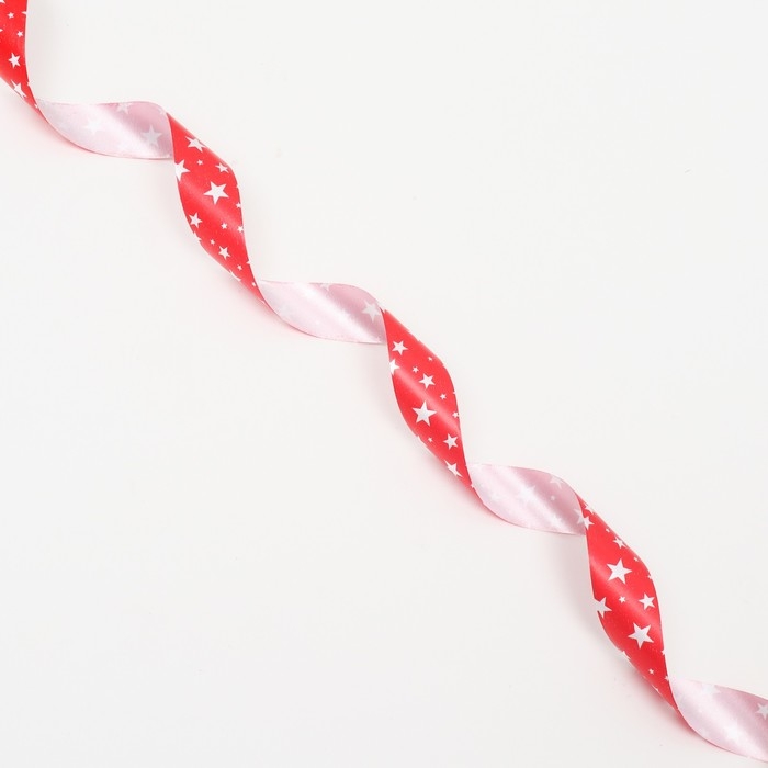 Новый год. Лента для декора и подарков, звезды, 2 см х 45 м Новый год. Лента для декора и подарков, звезды, 2 см х 45 м