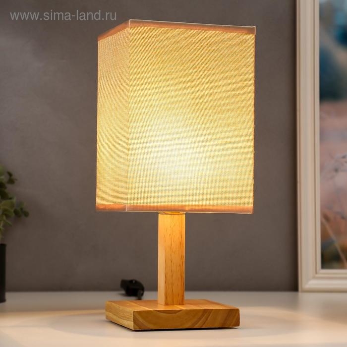 Лампа настольная 16226/1BG Е27 40Вт светлое дерево-бежевый 14х14х32,5 см RISALUX