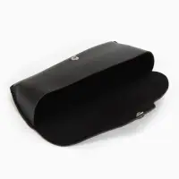 Футляр для очков на кнопке, однотонный, размер 16&times;3.5&times;6.5 см, чёрный