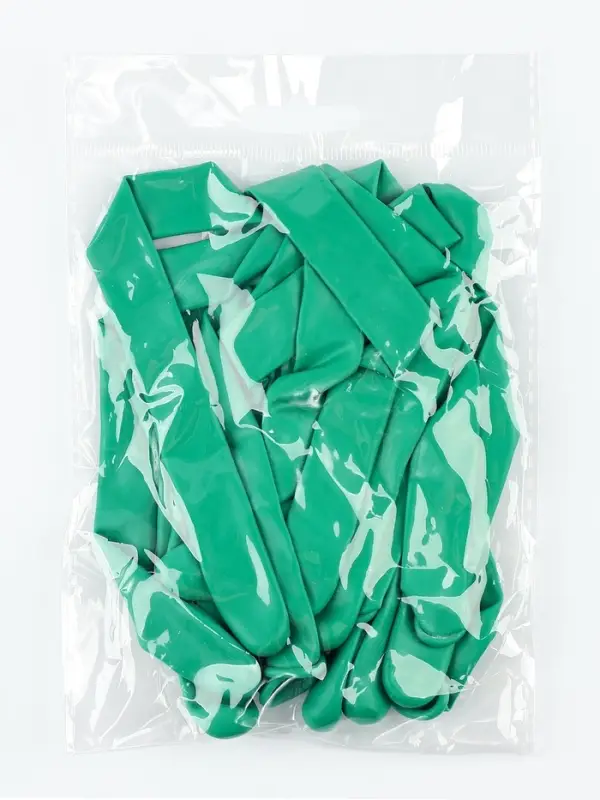 Воздушные шары для моделирования 150 см, d=7.5 см, 10 шт., зелёные