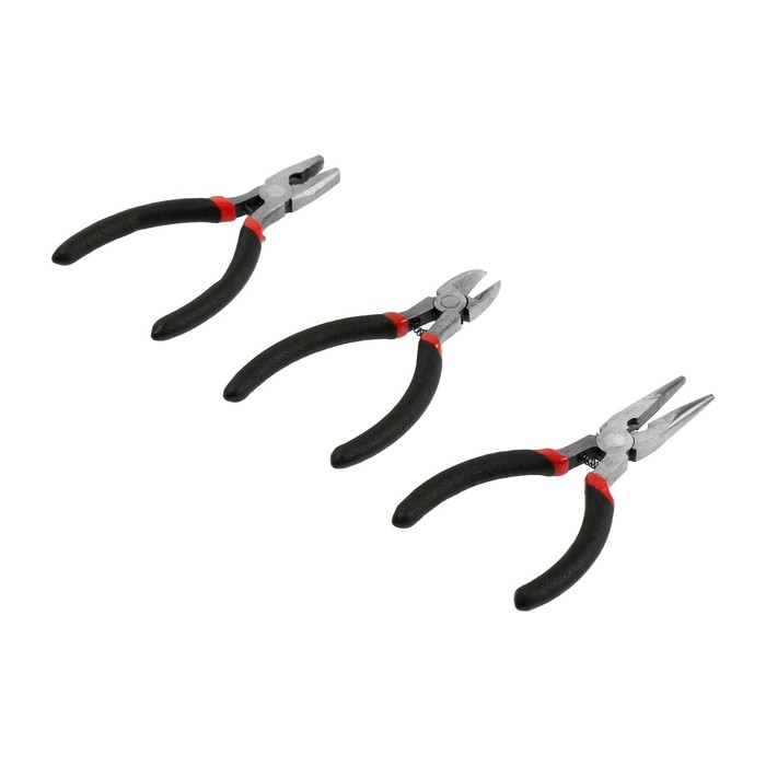 Набор шарнирно-губцевых инструментов ЛОМ мини, плоскогубцы, бокорезы, длинногубцы Набор шарнирно-губцевых инструментов ЛОМ мини, плоскогубцы, бокорезы, длинногубцы