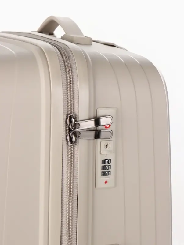 Чемодан на колёсах, 28", кодовый замок, 47&times;28&times;75 см, светло-бежевый