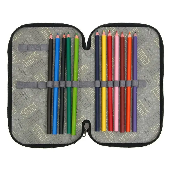 Пенал 2 секции, 125 х 205 мм, с наполнением 23 предмета, Calligrata Пенал 2 секции, 125 х 205 мм, с наполнением 23 предмета, Calligrata "Авто" ламинированный картон, 30П26/2/set