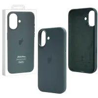 Чехол iPh 16 Plus Silicon Case 100% ORG (MagSafe + анимация NFC Clear) c LOGO Pacific Green
