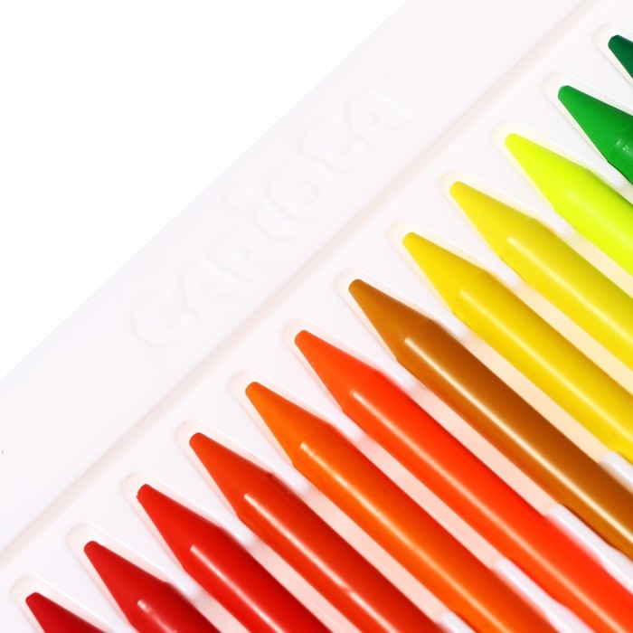 Мелки пластиковые 30 цветов, Carioca Мелки пластиковые 30 цветов, Carioca "Plastello", яркие цвета, экономичный расход, не пачкаются, круглые, в конверте