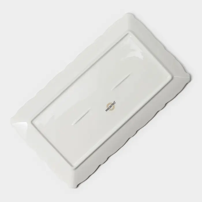 Блюдо фарфоровое сервировочное Magistro Kingdom, 27,5&times;16&times;1,9 см