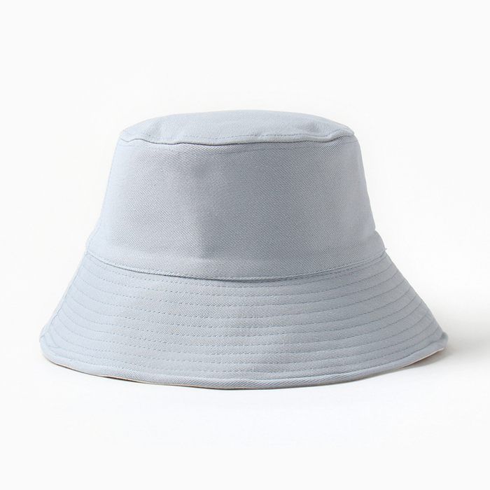 Панама двусторонняя MINAKU, цвет голубой/молочный, размер 56 Панама двусторонняя MINAKU, цвет голубой/молочный, размер 56