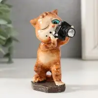 Фигурка полистоун лак &laquo;Котишка фотокорреспондент&raquo;, 6&times;4.5&times;9 см