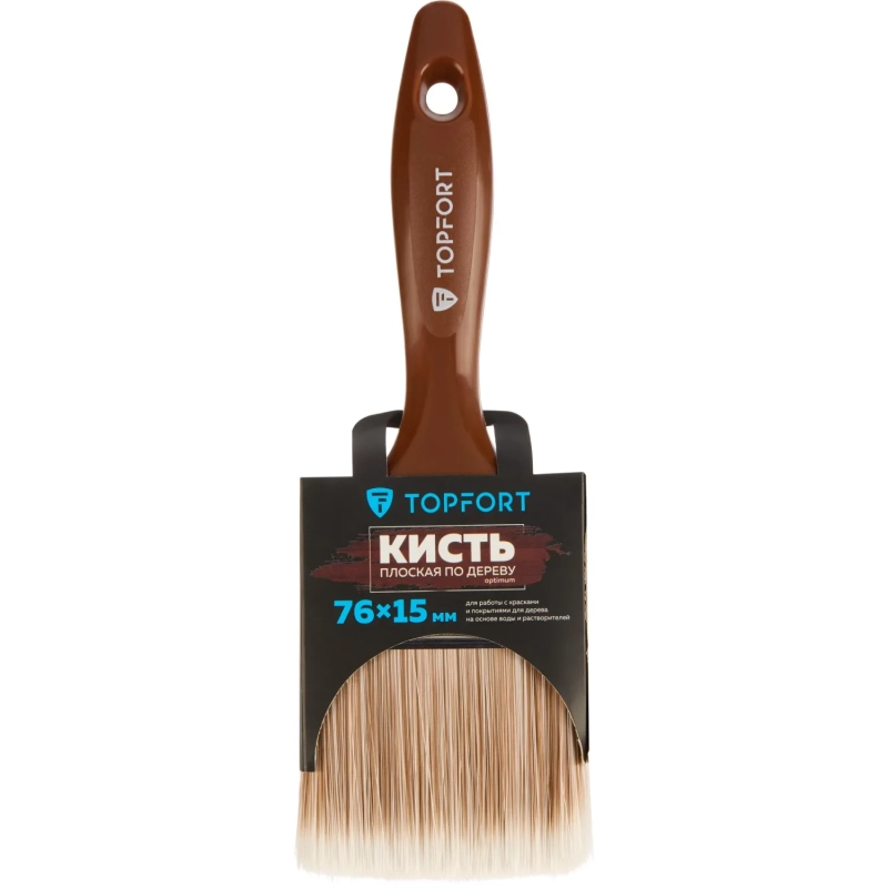 Кисть плоская по дереву Topfort Optimum 76х15