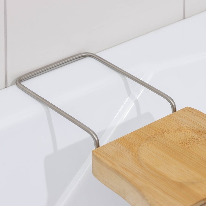 Полка для ванной SAVANNA SPA, 74-95×20,3×2,5 см, бамбук Полка для ванной SAVANNA SPA, 74-95×20,3×2,5 см, бамбук