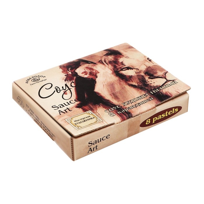 Соус художественный, ассорти, 4 цвета, 8 штук,  Соус художественный, ассорти, 4 цвета, 8 штук, "Мастерская художника", в картонной коробке