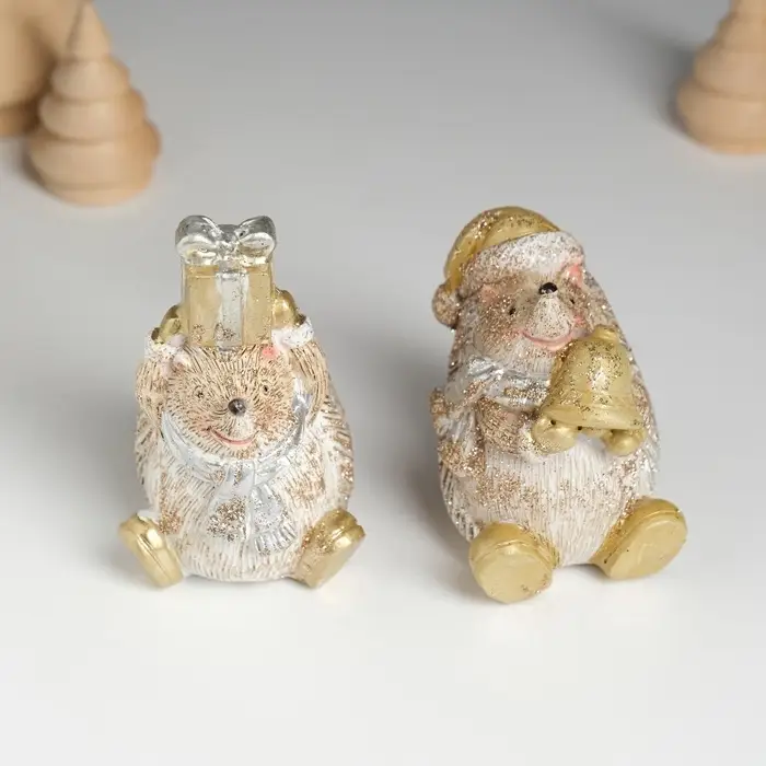 Фигурка полистоун &laquo;Ёжик коричневый&raquo;, 4.8&times;4.5&times;8.2 см, МИКС