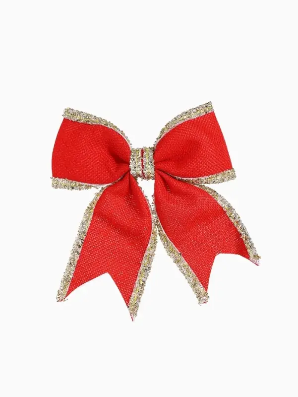 Ёлочные игрушки 2 шт. &laquo;Зимнее волшебство. Бант классический&raquo; пластик, 14&times;14 см, красный