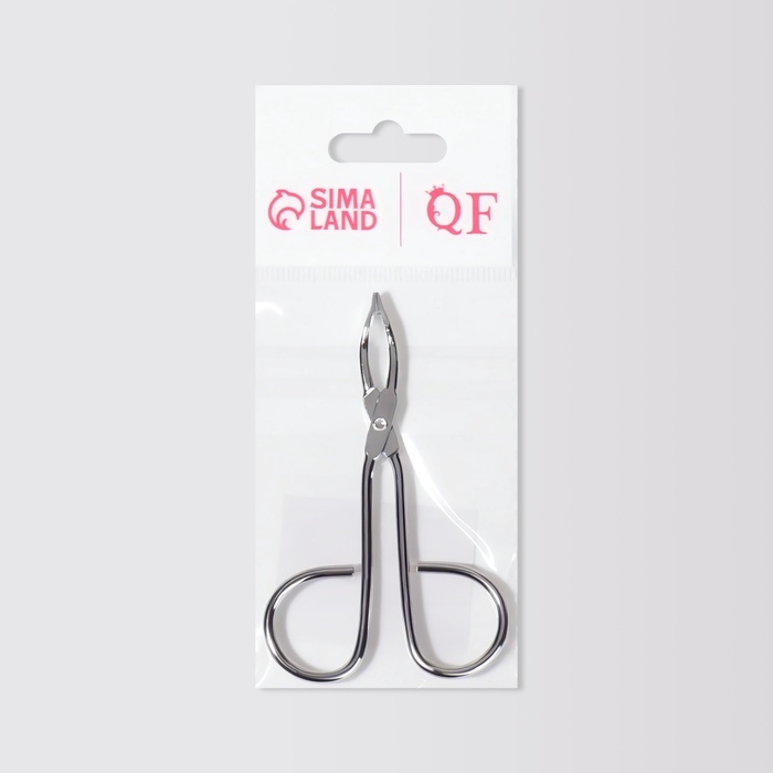 Пинцет в форме ножниц, прямой, 8,2 см, цвет серебристый