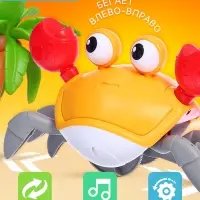 Музыкальная игрушка ZABIAKA &laquo;Малыш Краби&raquo; звуковые эффекты, инерция, оранжевая