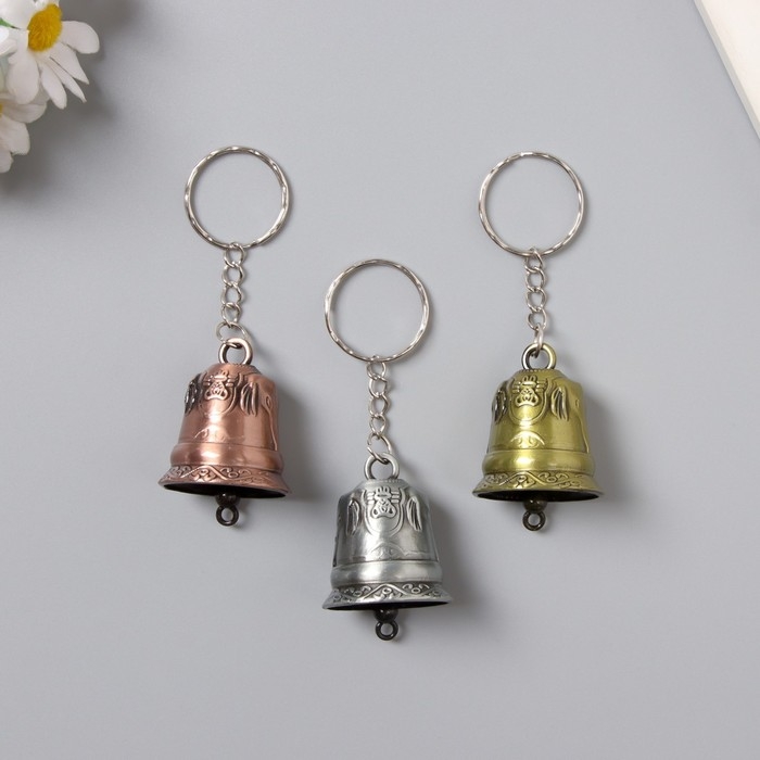 Брелок металл  Брелок металл "Колокольчик ажурный" МИКС 3,5х3х3 см