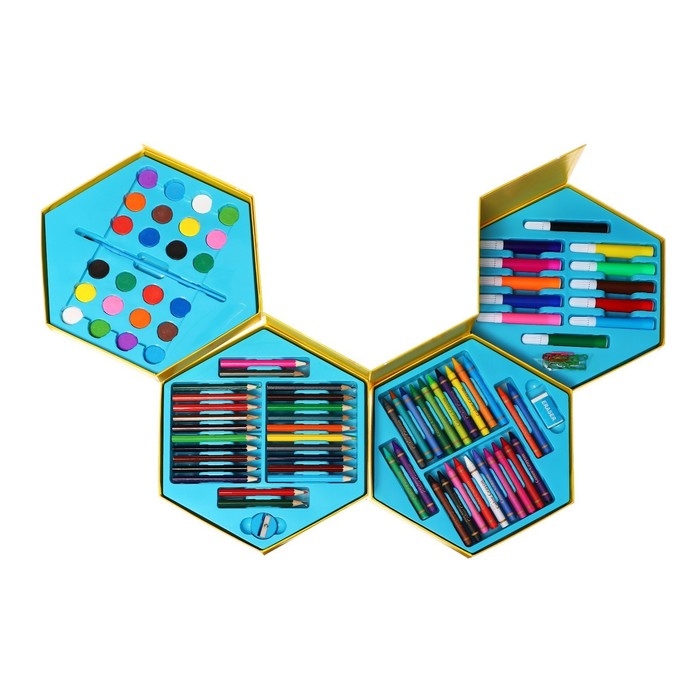 Набор для рисования 112 предметов Желтый Набор для рисования 112 предметов Желтый