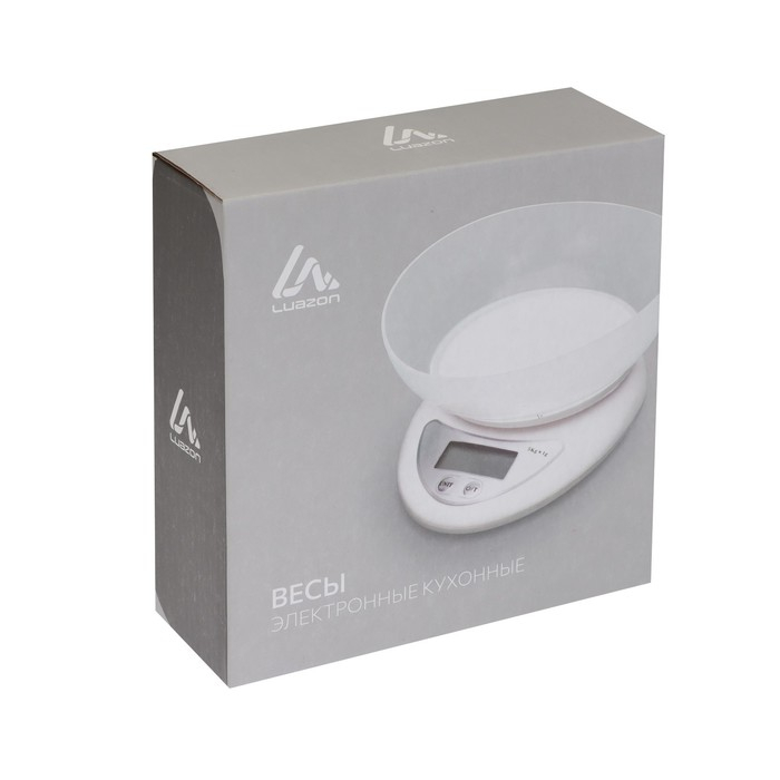 Весы кухонные Luazon LVK-706, электронные, с чашей, до 5 кг, белые Весы кухонные Luazon LVK-706, электронные, с чашей, до 5 кг, белые