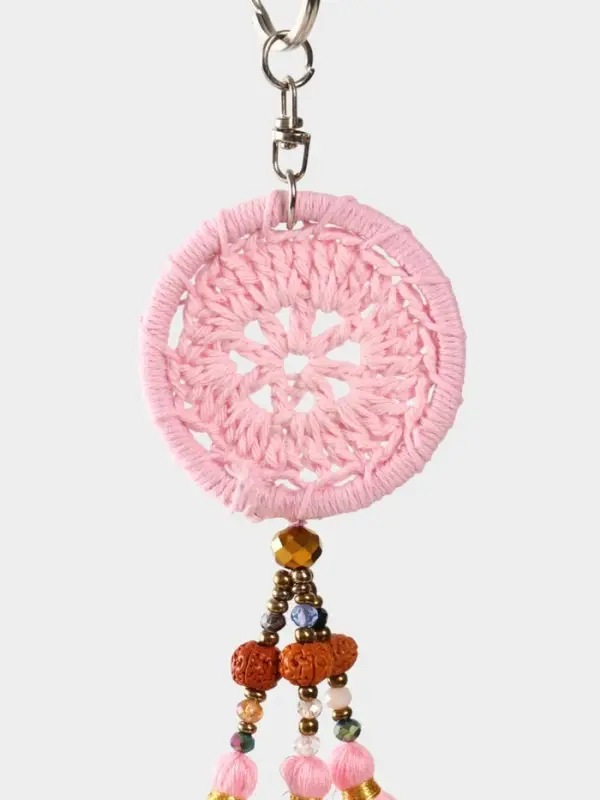 Брелок Брелок "Ловец снов" 19 см, цв. розовый