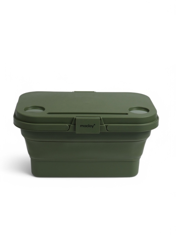 Корзина - столик Maclay 2 в 1, складная, 47 х 28,5 х 23,5 см, стол 45 х 28 х 16 см, зелёная Корзина - столик Maclay 2 в 1, складная, 47 х 28,5 х 23,5 см, стол 45 х 28 х 16 см, зелёная