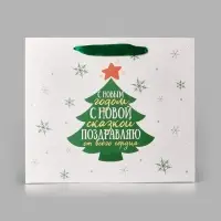 Пакет подарочный &laquo;Новогодний подарок&raquo;, Ml 23&times;27&times;11.5 см