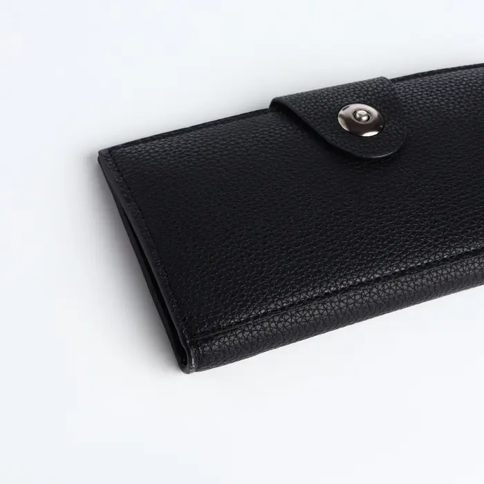 Портмоне мужское &laquo;Кайс&raquo;, на магните, отдел для карт, монет, чёрное