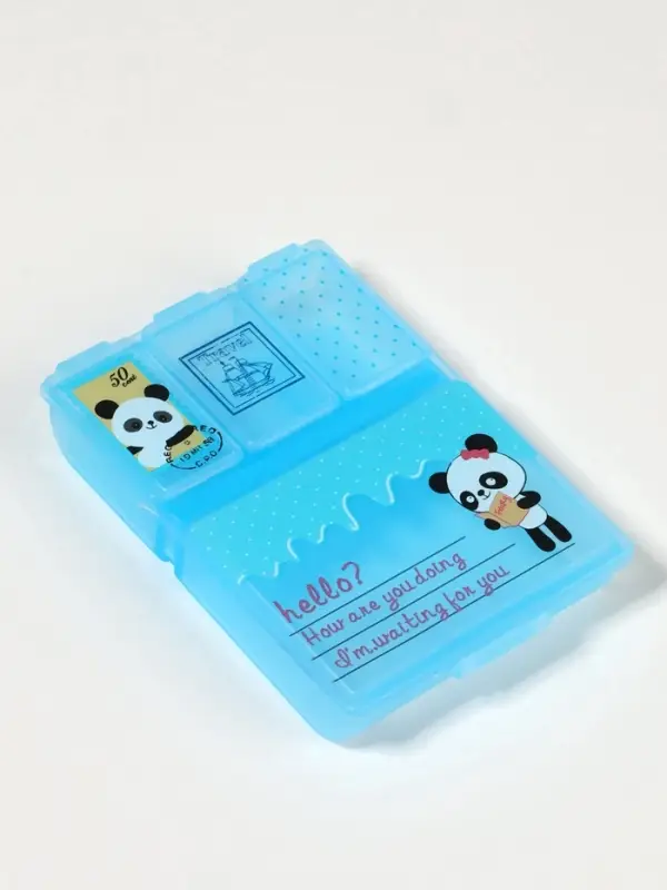 Таблетница, 9.2×6.5×1.6 см, 4 секции, МИКС Таблетница, 9.2×6.5×1.6 см, 4 секции, МИКС