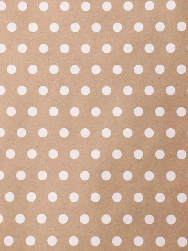 Бумага упаковочная крафт на коричневом Бумага упаковочная крафт на коричневом "Бисер белом", 0,68 х 10 ±5% м, 60 г