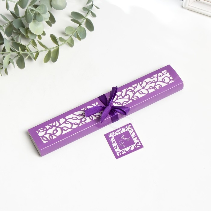 Веер бамбук, текстиль h=21 см изгиб, с кистью  Веер бамбук, текстиль h=21 см изгиб, с кистью "Цветы" в коробке, фиолетовый