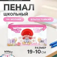Пенал на молнии Calligrata &laquo;Зверушки&raquo;, прозрачный, ПВХ, МИКС