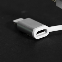 Кабель Windigo, 2 в 1, microUSB/Lightning - USB, 2 А, нейлон оплетка, 1 м, белый