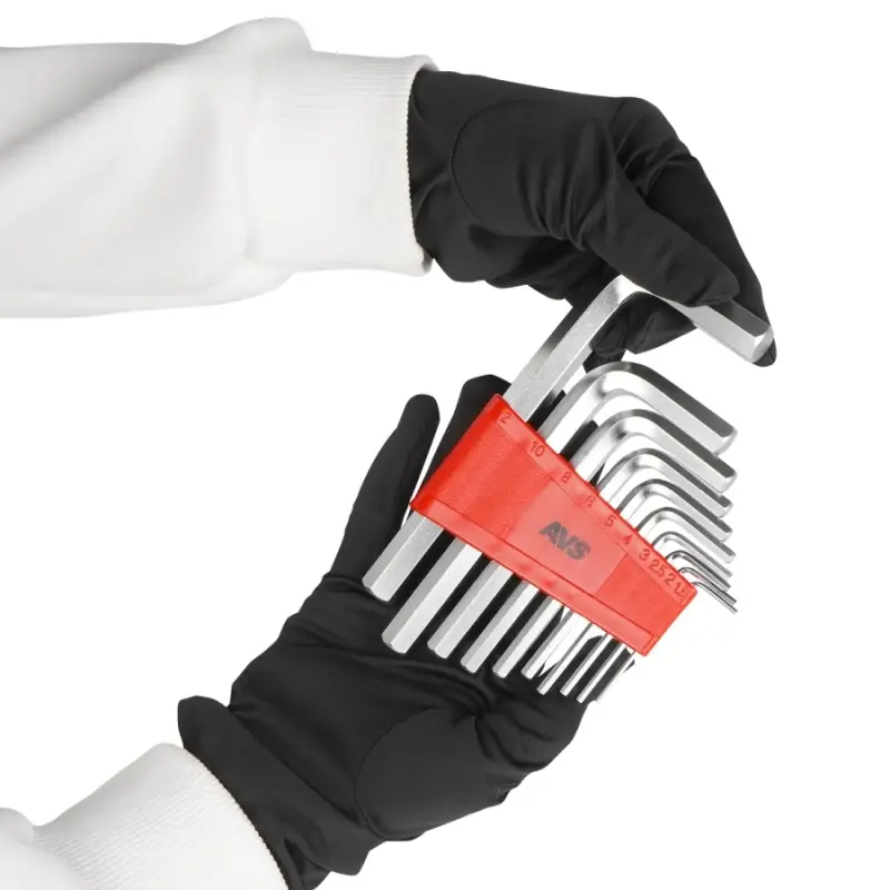 Набор ключей торцевых шестигранных 10 предметов (1,5-12мм) AVS HKS-10