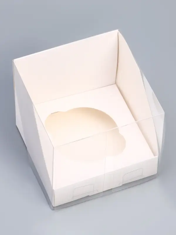 Коробка для 1 капкейка с прозрачной крышкой, 10.5×10.5×10 см, кондитерская упаковка Коробка для 1 капкейка с прозрачной крышкой, 10.5×10.5×10 см, кондитерская упаковка