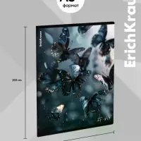 Тетрадь 48 листов в клетку, ErichKrause Glass Butterflies, 60 г/м&sup2;, МИКС
