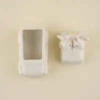 Конфетница SL Home &laquo;Пасхальные кролики&raquo;, 17&times;10.5&times;17 см, доломит, белая
